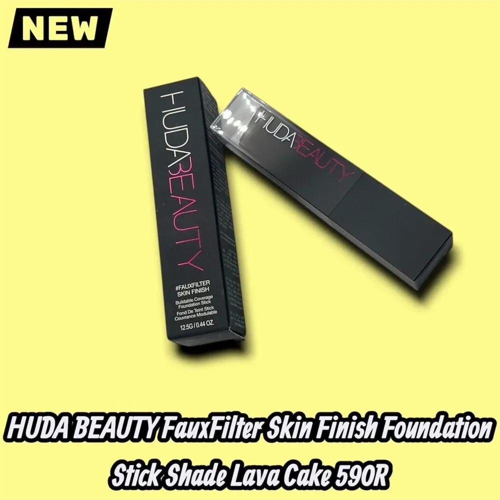 New HUDA BEAUTY FauxFilter Skin Finish Foundation Stick Shade Lava Cake 590R